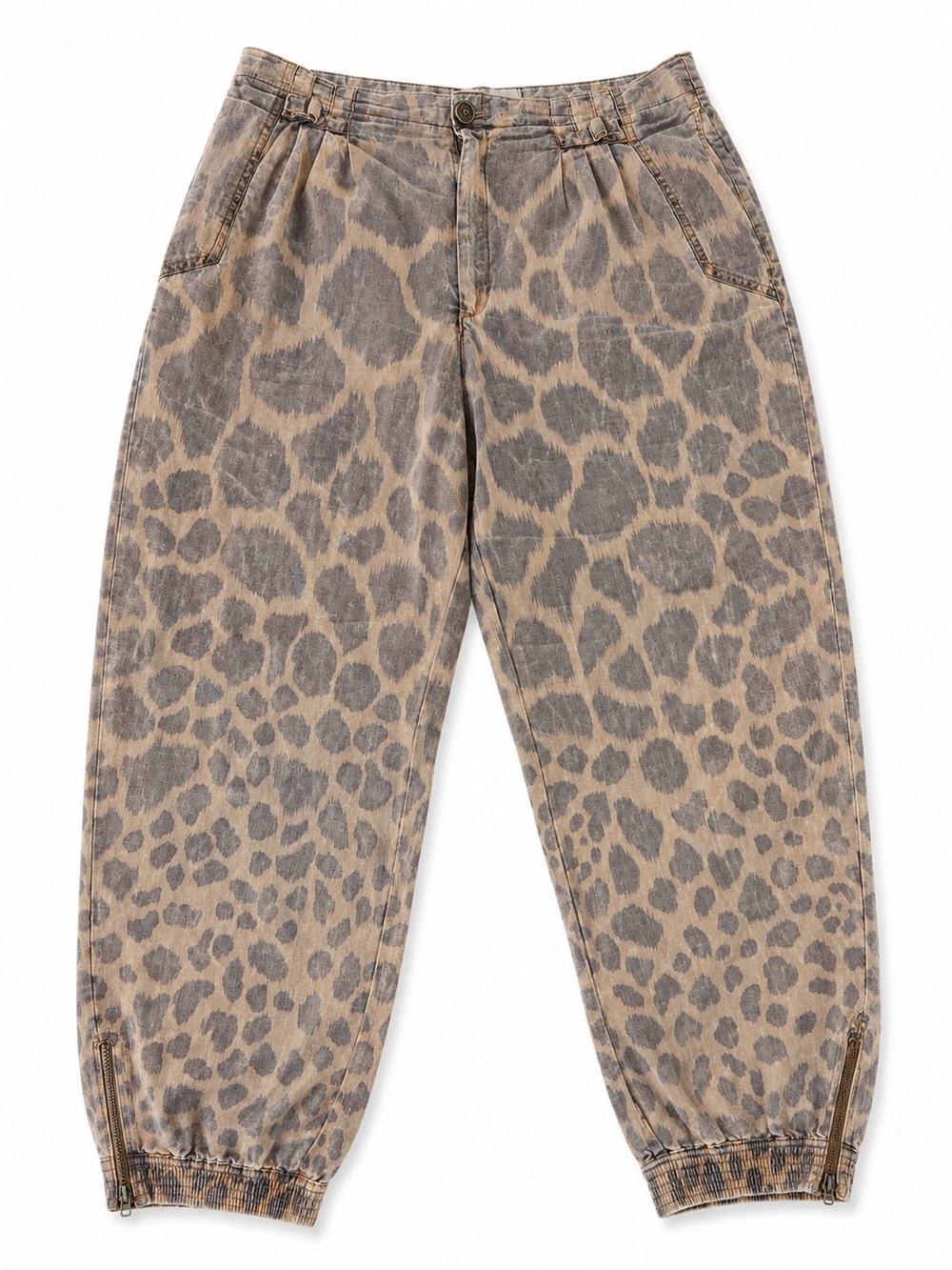 Anthropologie Animal Print Utility Jogger Pants
Women's Size 14 Relaxed Zip Cuff